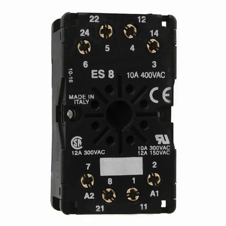 Crouzet 8-Pin Base Socket, DIN Rail Mount 25622130